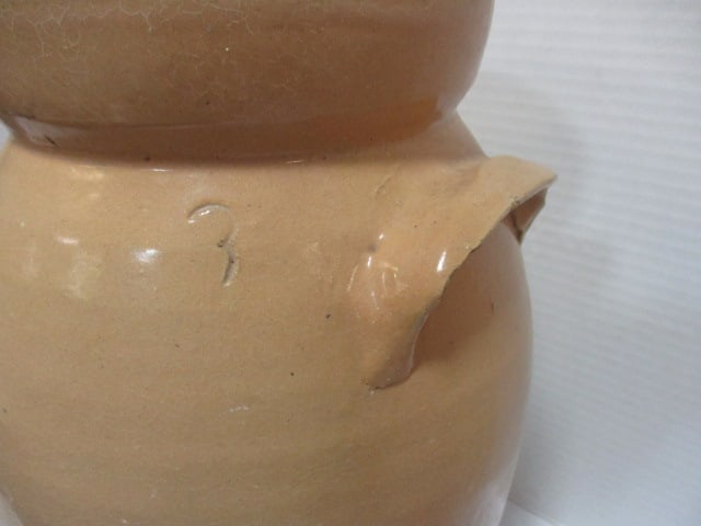 Stoneware Salt Glaze Crock #3 w/lid - 2