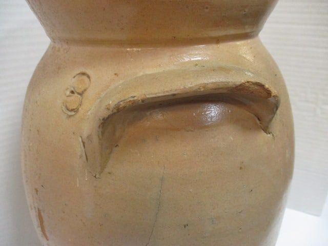 #3 Stoneware Salt Glaze Pottery Crock (no lid) - 10