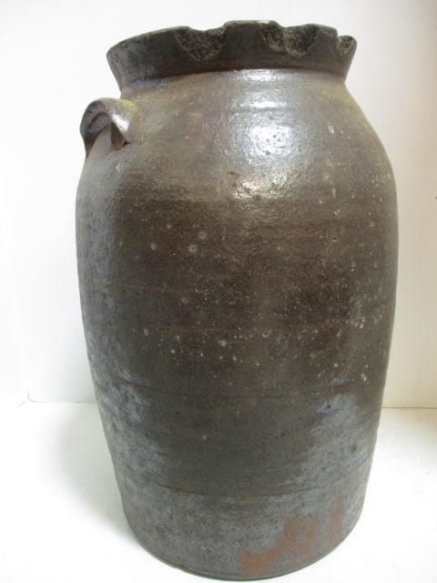 Salt Glaze Stoneware Churn w/Lug Handles - 6