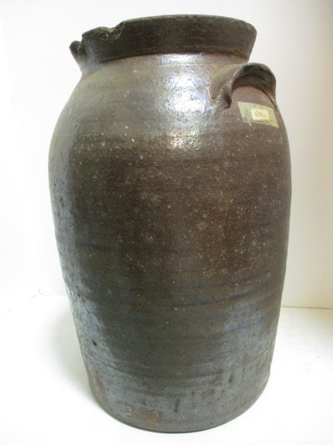 Salt Glaze Stoneware Churn w/Lug Handles - 8