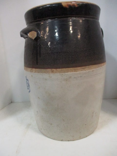 Nelson McCoy #5 Stoneware Pottery Crock w/lid - 5