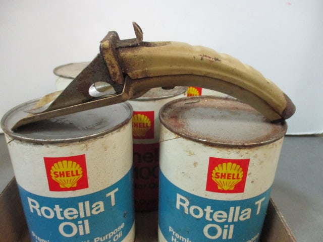 Shell X100 Motor-QT & 4 Rotella-T Oil (4 Qts) & Spout - 5