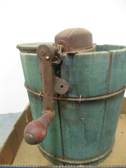 Antique Barrel Hand Turn Ice Cream Churn - 3