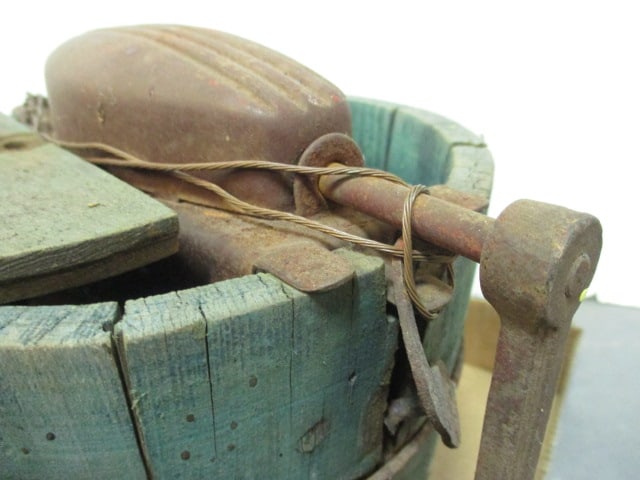 Antique Barrel Hand Turn Ice Cream Churn - 5