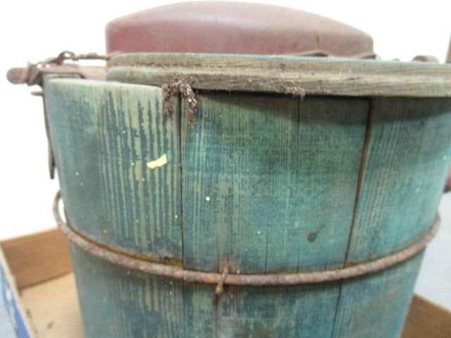 Antique Barrel Hand Turn Ice Cream Churn - 7