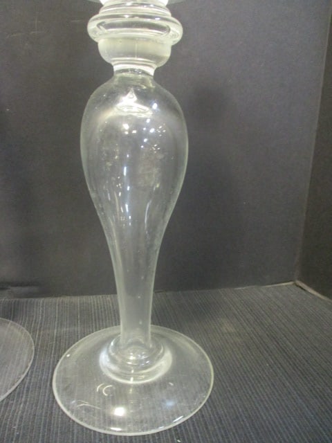 Vase Shaped Martini Glass 15 1/2" & Crystal Handleholders 12" - 3