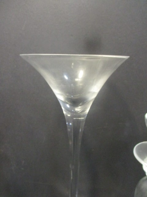 Vase Shaped Martini Glass 15 1/2" & Crystal Handleholders 12" - 4