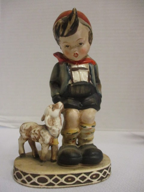 Hummel Type (School Boys & Boy w/Lamb) Figurines - 2