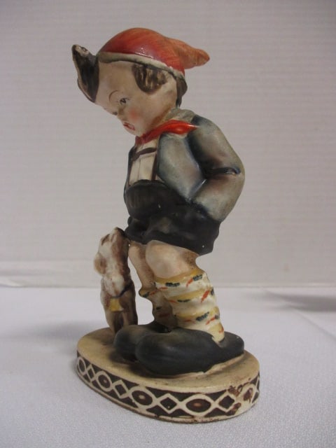 Hummel Type (School Boys & Boy w/Lamb) Figurines - 3