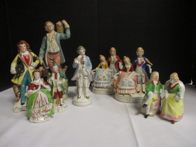 Norleans, Occupied Japan, Misc. Colonial Figurines Grouping: see all pictures 