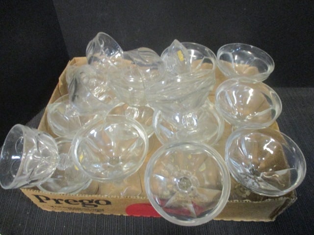 Glass Sherbets Grouping: 3", 3 1/2", 4" (see all pictures) 