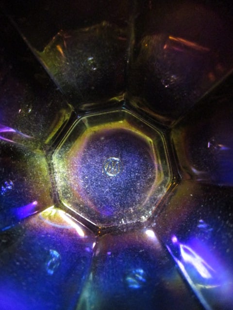 Mosser Glass Cherry Thumbprint Carnival Glass Pitcher w/ - 8