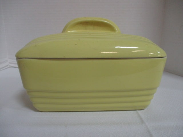 Hall's Yellow Covered Refrigerator Box #506-4: 8 1/2 x 5 1/2 x 3 1/2 (made for Westinghouse) 