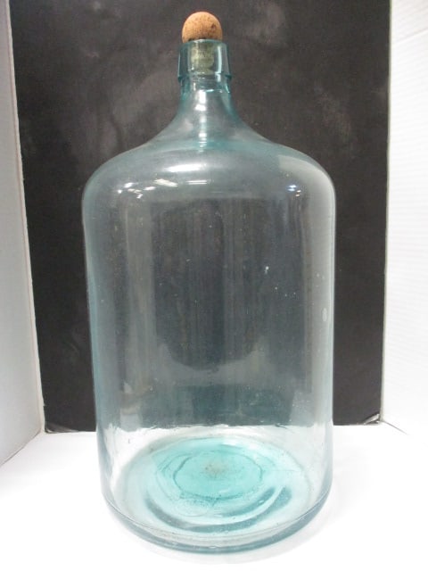 Illinois Glass 5 Gallon Jar 1924 #97 (teal Color): . 