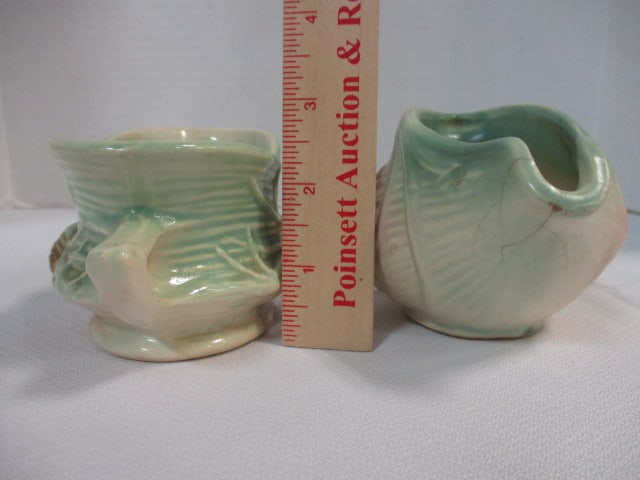 McCoy Sugar Bowl Pine Cone & McCoy Creamer Daisy Pattern - 11