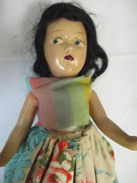 Composite 10 1/2" Vintage Doll & World's Fair 1939 (8 1/2") Doll - 5
