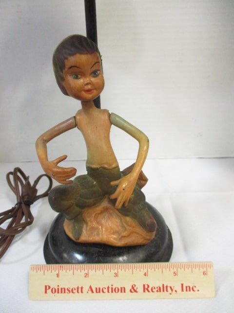 Metal Base Table Lamp MCM Pixie Elf - 10