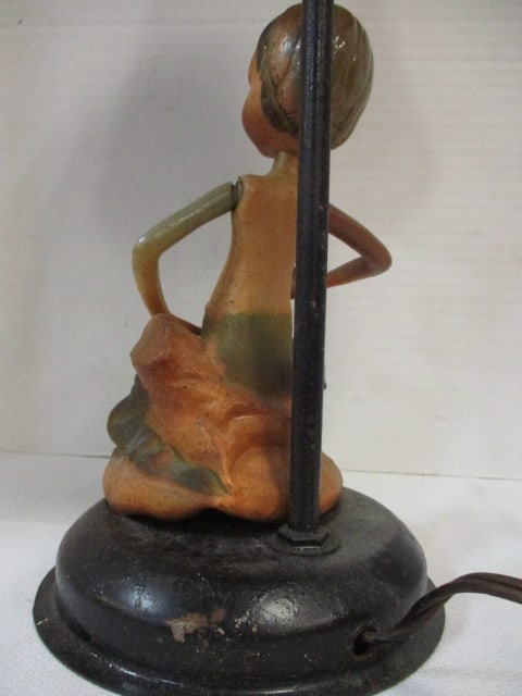 Metal Base Table Lamp MCM Pixie Elf - 7