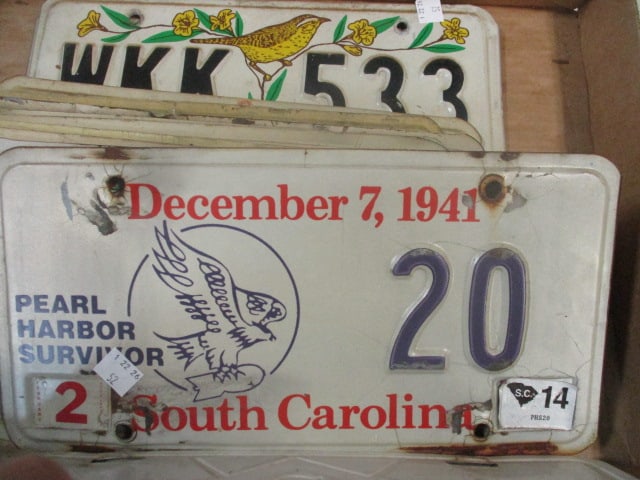 South Carolina & Greenville Car Tags, Pearl Harbor Tag, etc. - 2