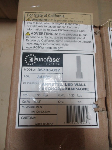 Eurofase Annette Led Champagne Sconce (Lot of 2) - 2