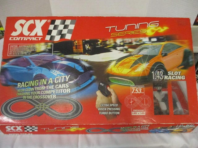 SCX Compact 1:43 Slot Racing Set in Box: Please preview & see all pics 