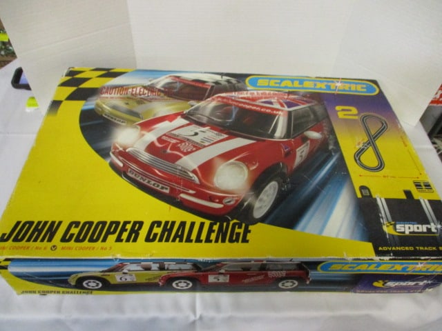 Scalextric John Cooper Challenge Track System in Box: Please preview & see all pics 