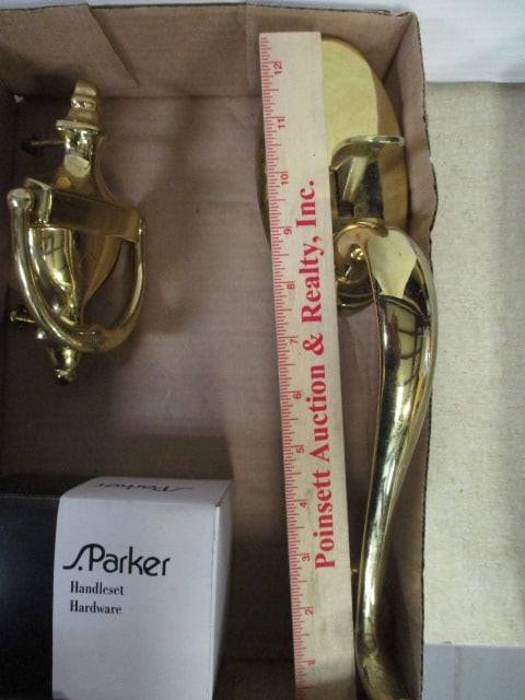 Brass Door Handle 12 1/2", Brass Door Knocker 7" & - 5