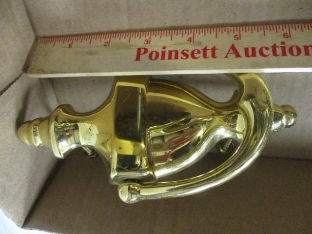 Brass Door Handle 12 1/2", Brass Door Knocker 7" & - 6
