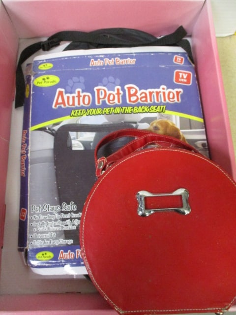 Pet Parade Auto Pet Barrier & World Traveler Pet Suitcase: . 