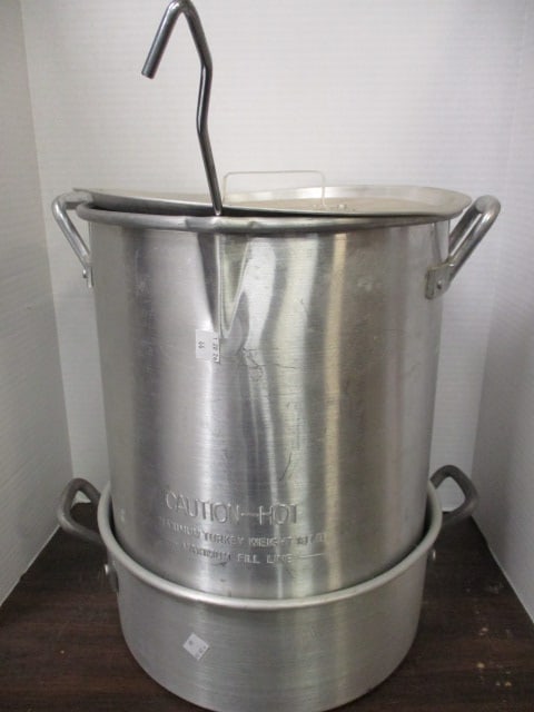 Aluminum Turkey Fryer Pot w/Accessories 16" & Fish Fry Pot: . 