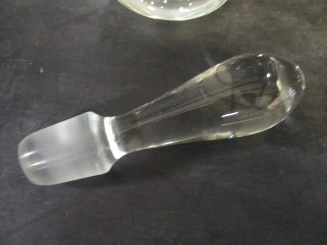 Romanian Etched Crystal Decanter w/Floral Design - 5