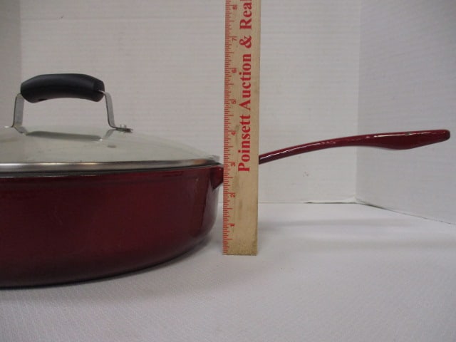 Enamel over Cast Iron 12" Fryer & Matching Pot - 11
