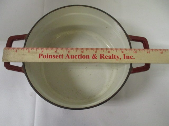 Enamel over Cast Iron 12" Fryer & Matching Pot - 17