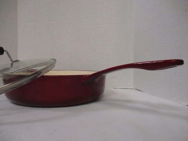 Enamel over Cast Iron 12" Fryer & Matching Pot - 5