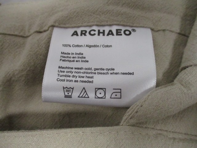 Khaki Color (Archaeo) Cotton Curtains (4 Panels) - 2