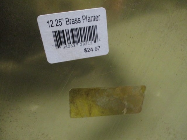 Brass Tone Planter - 5