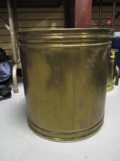Brass Planter: 15" Diam. X 16" Deep 