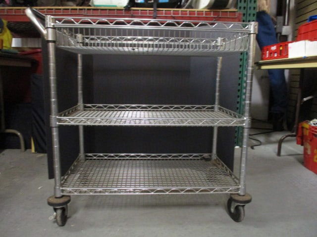 Metal Wire 3 Tier Cart on Wheels - 2
