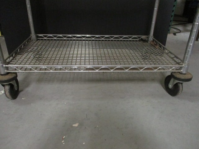 Metal Wire 3 Tier Cart on Wheels - 3