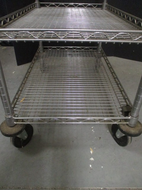 Metal Wire 3 Tier Cart on Wheels - 8