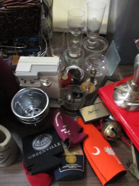 Table Lot-Wormwood (2) Shelves, Can Opener, Gift Bows, etc. - 4