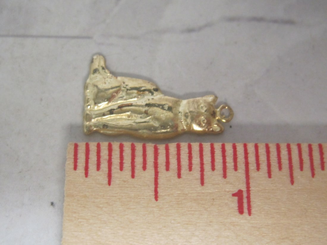 10k Gold Cat Pendant - 3