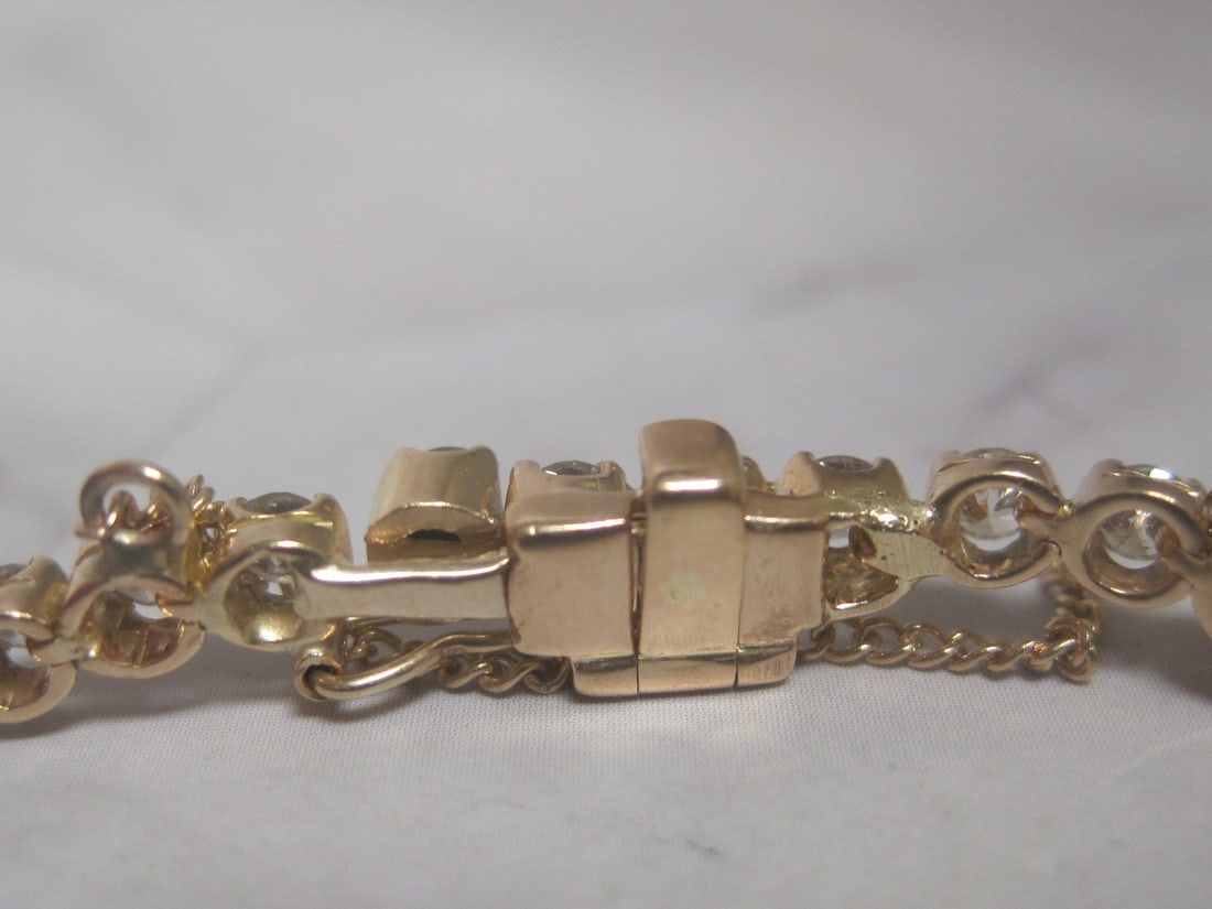 7" 14k Gold Diamond Tennis Bracelet - 4