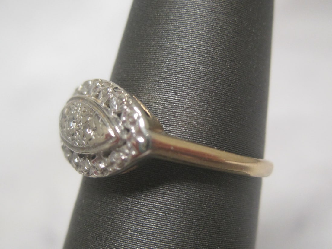 14k Diamond Princess Ring - 2