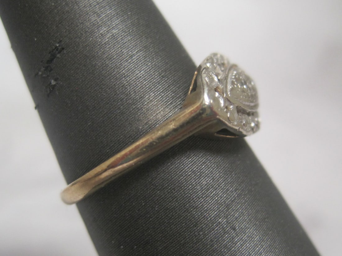 14k Diamond Princess Ring - 3