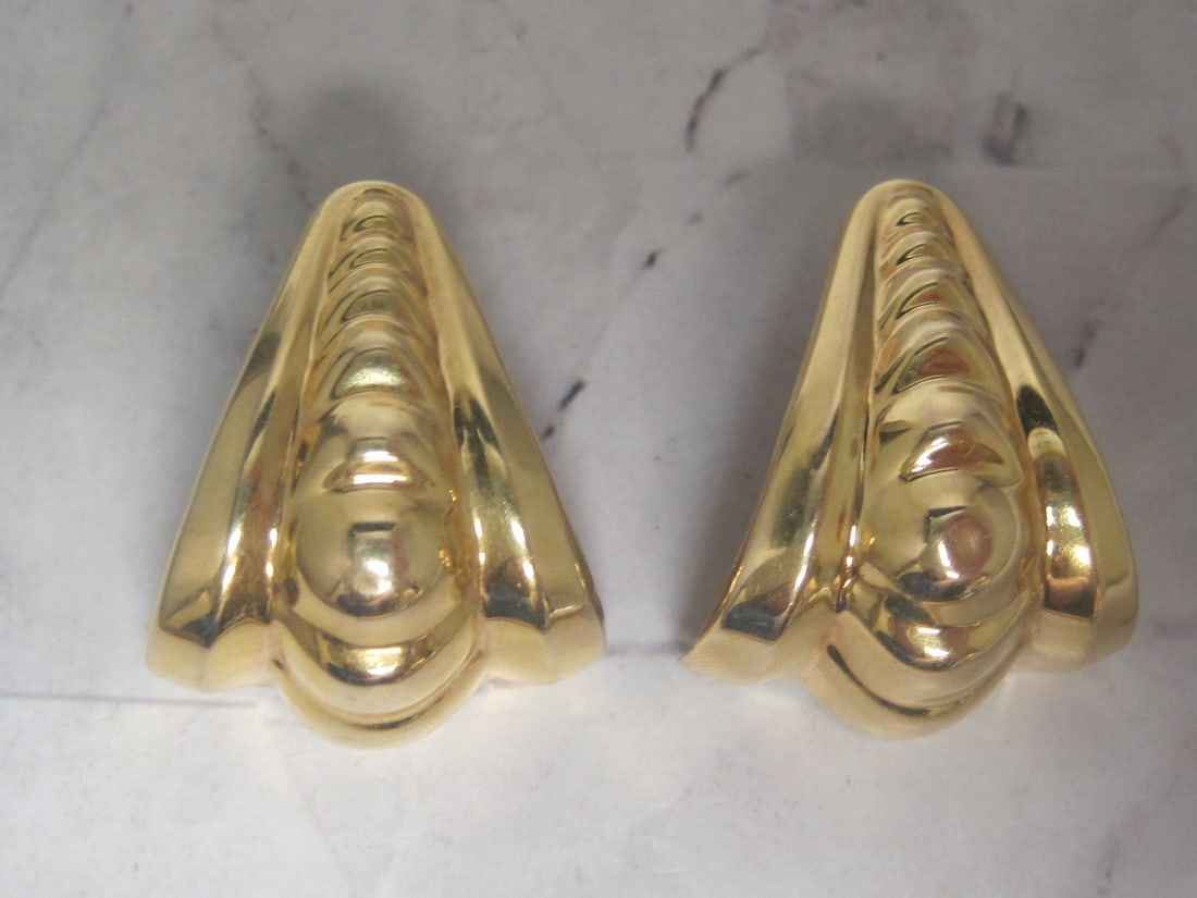 14k Gold Large Pierced Earrings (1 of 4)