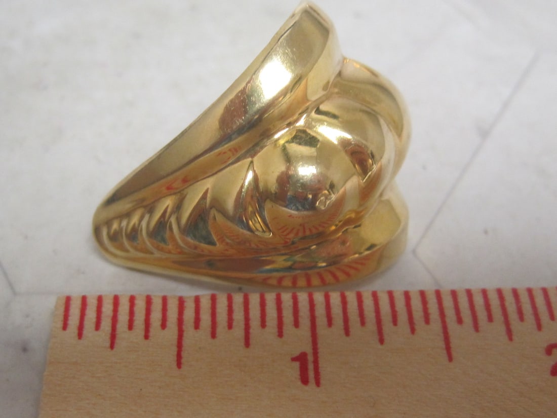 14k Gold Large Pierced Earrings - 4