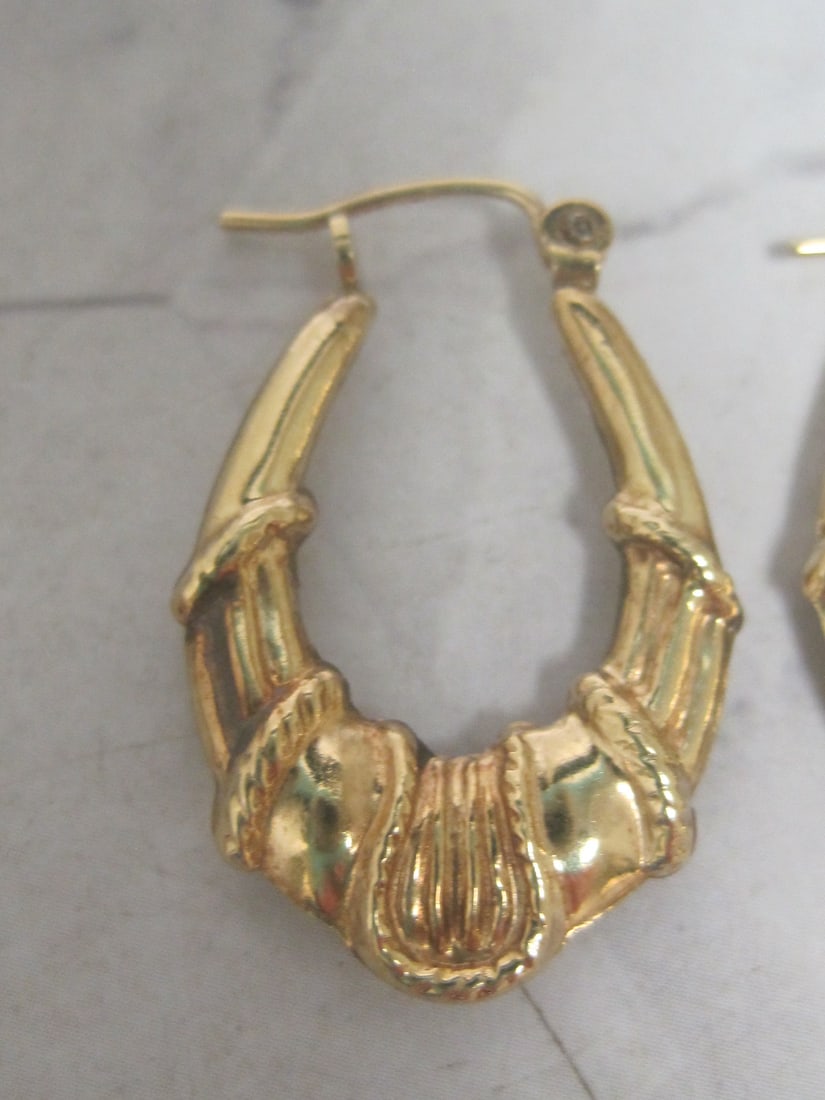 14k Gold Pierced Earrings - 2