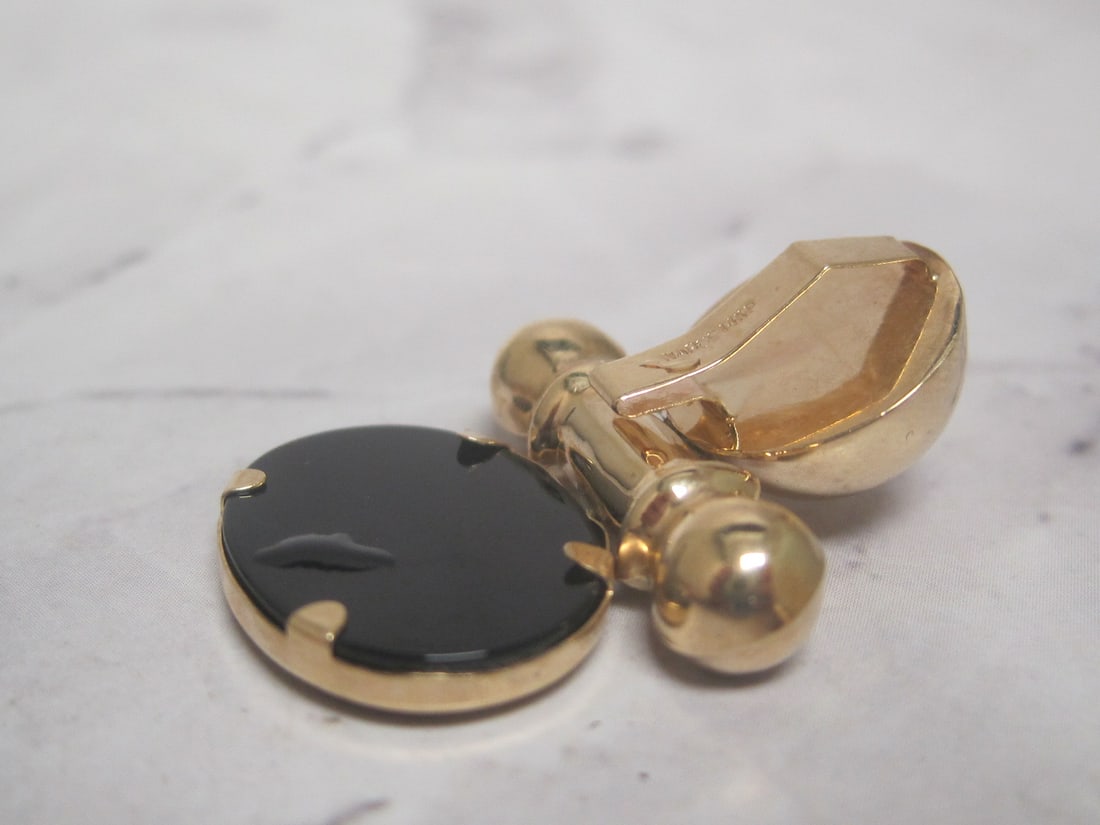 14k Gold Onyx Slide - 3