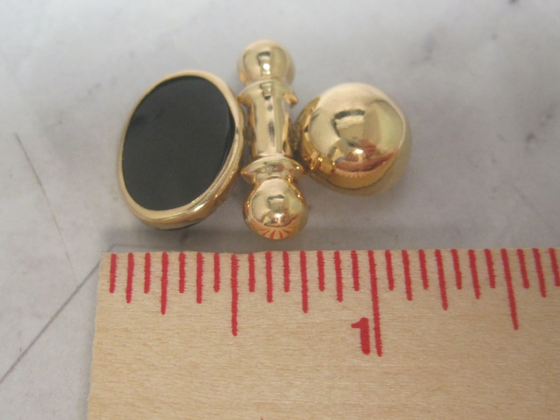 14k Gold Onyx Slide - 4